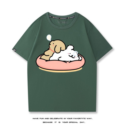 線條小狗 2024親子情侶男女同款 T恤