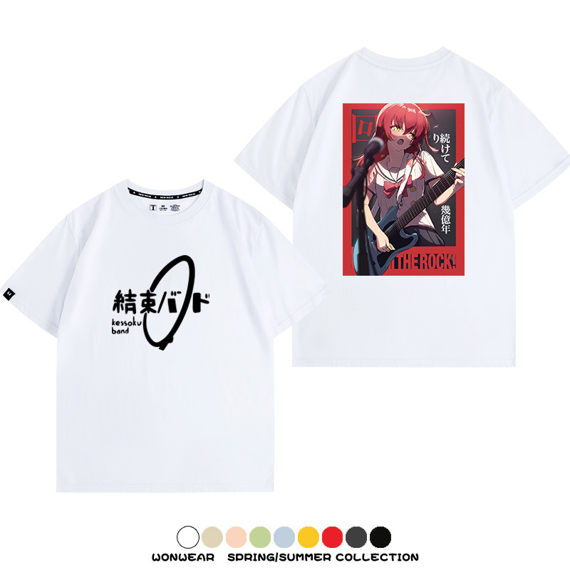 孤獨搖滾結束樂隊 親子情侶裝寬鬆短袖T