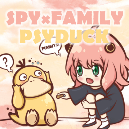 間諜家家酒安妮亞x寶可夢可達鴨 親子情侶裝寬鬆短袖T