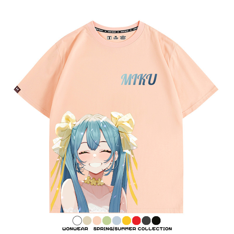 初音未來二次元聯名 親子情侶裝寬鬆短袖T