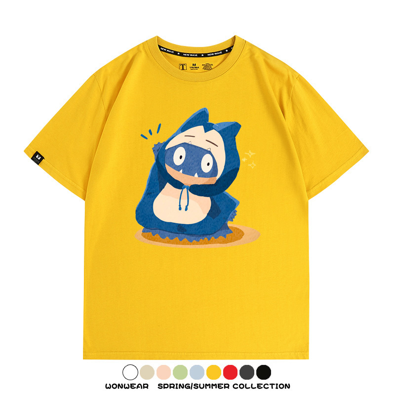 精靈寶可夢小卡比獸任天堂遊戲周邊情侶短袖T恤純棉上衣寬鬆百搭