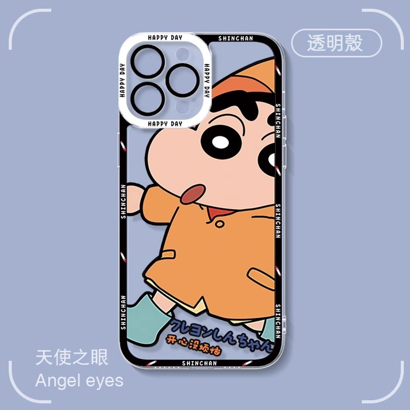 蘋果 系列蠟筆小新 天使眼透明防摔軟殼