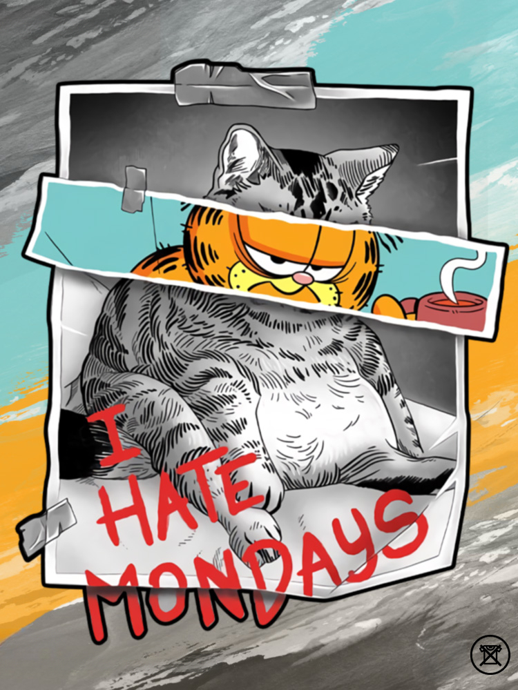 加菲貓卡通聯名 親子情侶裝寬鬆短袖T