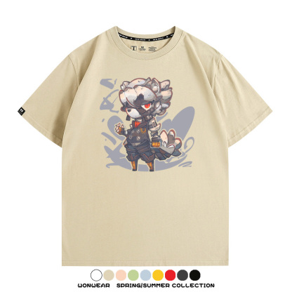 絕區零遊戲安比妮可可琳卡通Q版同款短袖夏季純棉T恤衫二次元COS