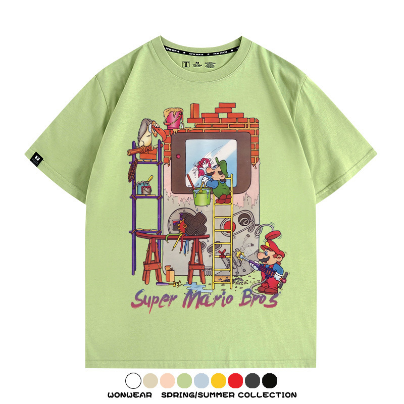 任天堂超級瑪利歐 親子情侶裝寬鬆短袖T