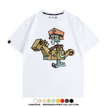 海綿寶寶惡搞動漫周邊短袖T恤