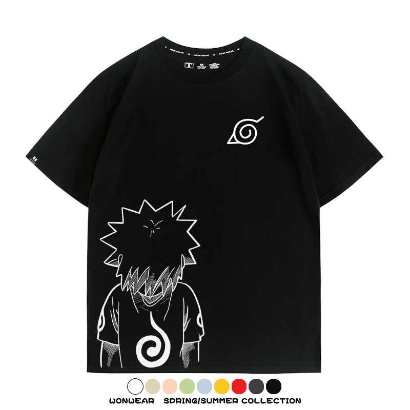火影忍者鳴人童年同款聯名 親子情侶裝寬鬆短袖T