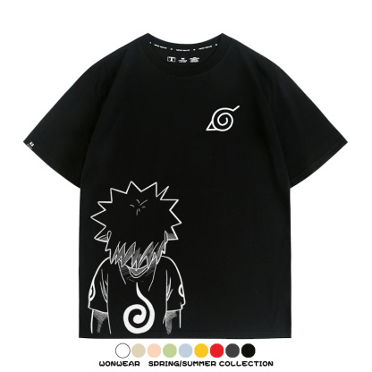 火影忍者鳴人童年同款聯名 親子情侶裝寬鬆短袖T