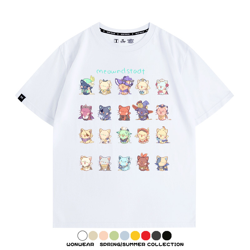 原神貓貓COS 親子情侶裝寬鬆短袖T