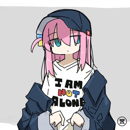 孤獨搖滾後藤一里同款 親子情侶寬鬆短袖T