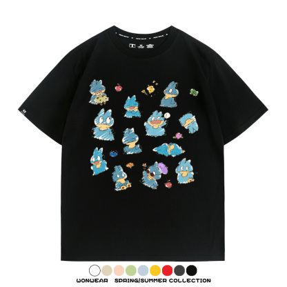 精靈寶可夢小卡比獸任天堂遊戲周邊情侶短袖T恤純棉上衣寬鬆百搭
