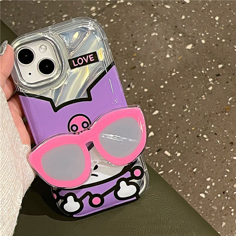 蘋果 系列飛天小女警墨鏡支架防摔軟殼
