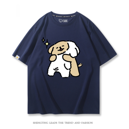 線條小狗 2024親子情侶男女同款 T恤