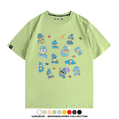 精靈寶可夢小卡比獸任天堂遊戲周邊情侶短袖T恤純棉上衣寬鬆百搭