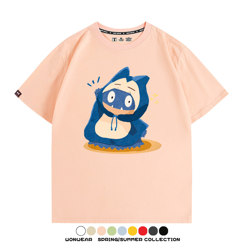精靈寶可夢小卡比獸任天堂遊戲周邊情侶短袖T恤純棉上衣寬鬆百搭