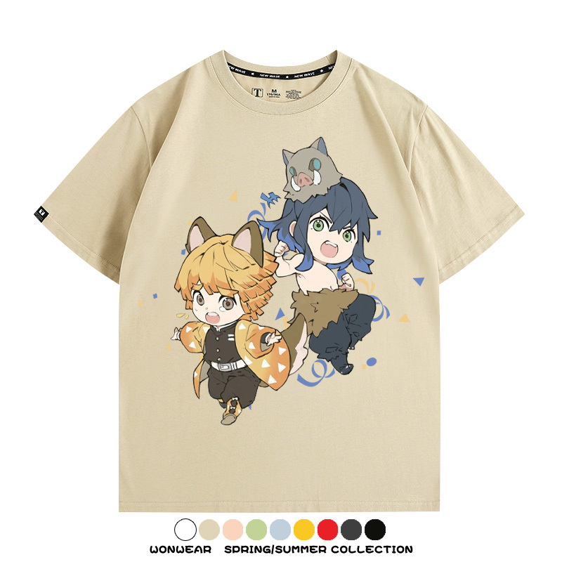 鬼滅之刃動漫周邊聯名  親子情侶裝寬鬆短袖T