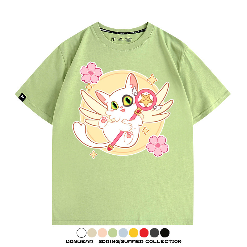 鈴芽之旅大臣貓聯名百變小櫻 親子情侶裝寬鬆短袖T