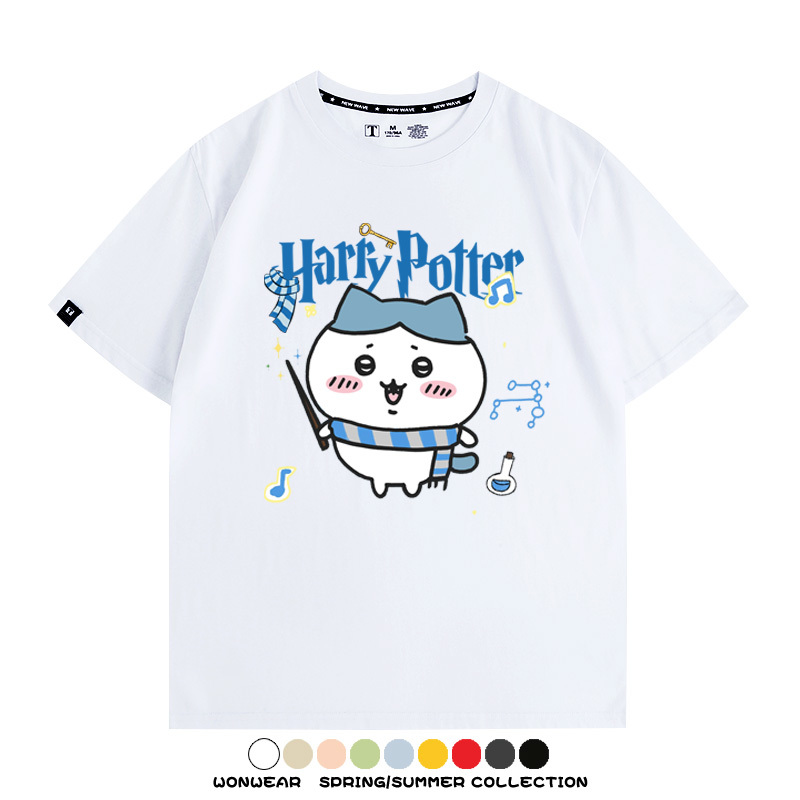 Chiikawa聯動哈利波特 親子情侶裝寬鬆短袖T