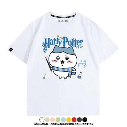 Chiikawa聯動哈利波特 親子情侶裝寬鬆短袖T