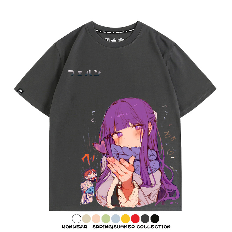 葬送的芙莉蓮卡通動漫菲倫可愛情侶周邊二次元短袖夏季純棉T恤衫