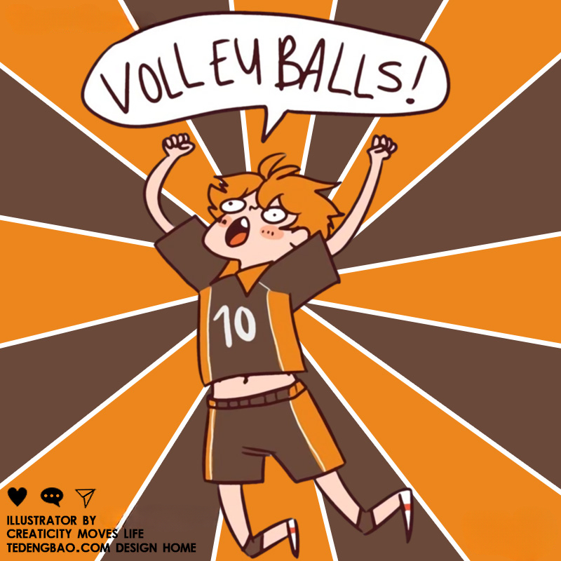 排球少年動漫周邊短袖T恤