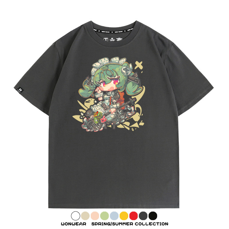 絕區零遊戲安比妮可可琳卡通Q版同款短袖夏季純棉T恤衫二次元COS