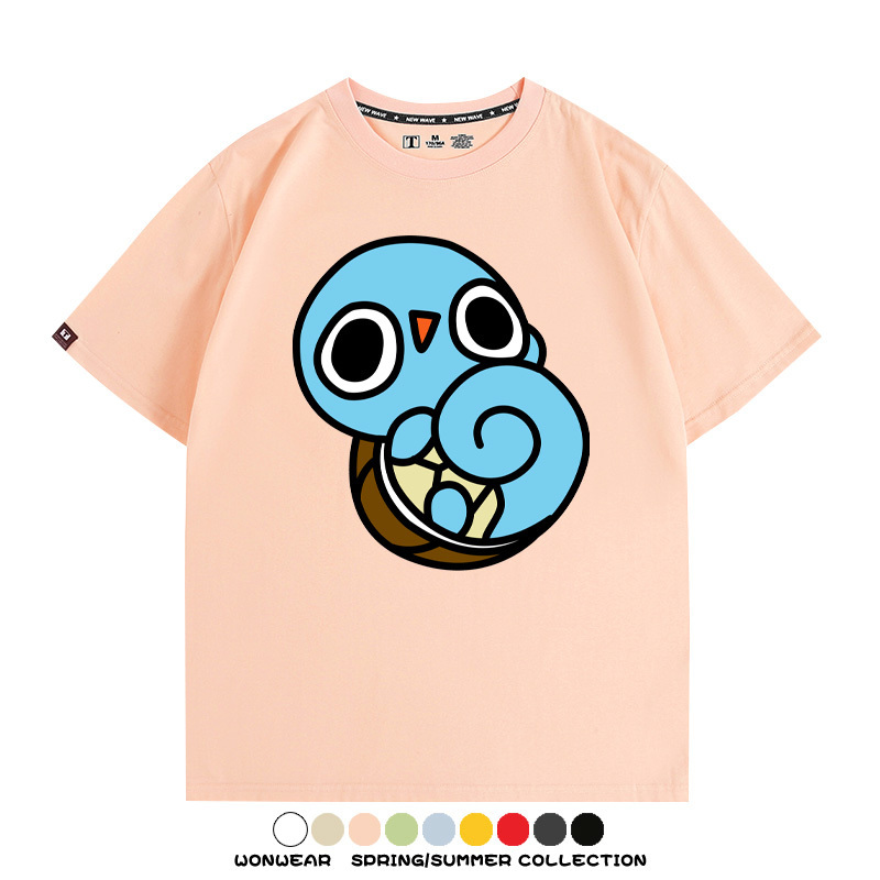 精靈寶可夢小火龍傑尼龜 親子情侶裝寬鬆短袖T