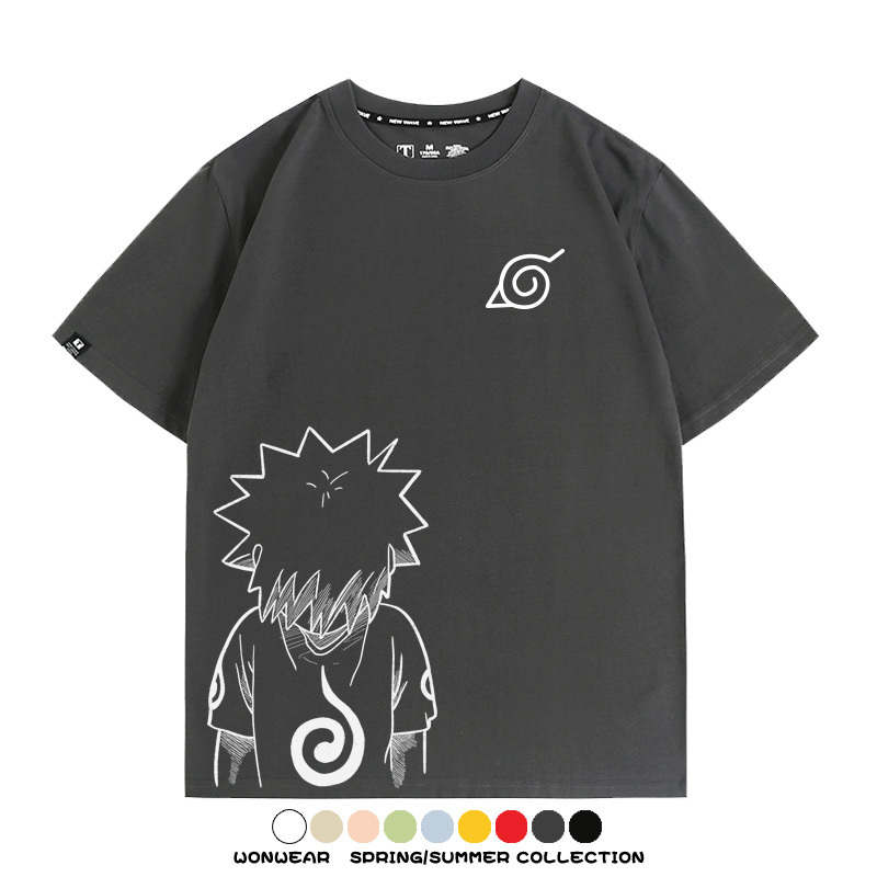 火影忍者鳴人童年同款聯名 親子情侶裝寬鬆短袖T