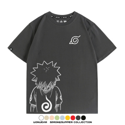 火影忍者鳴人童年同款聯名 親子情侶裝寬鬆短袖T