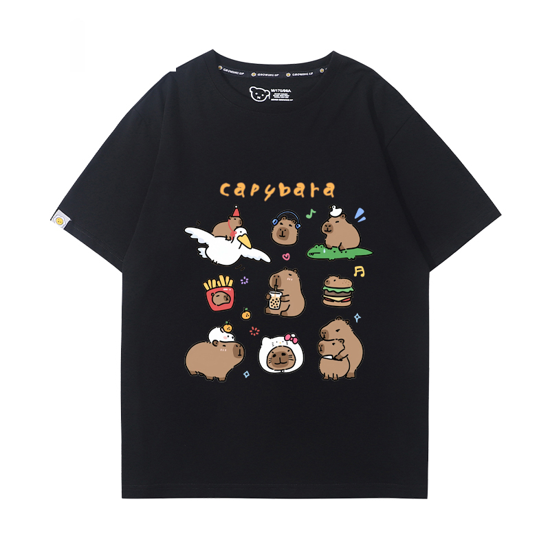 卡皮巴拉 2024親子情侶男女同款 T恤