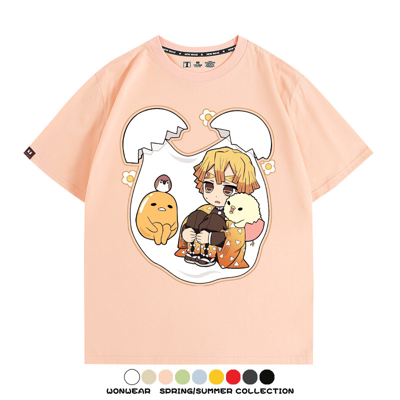 鬼滅之刃聯名三麗鷗 親子情侶裝寬鬆短袖T