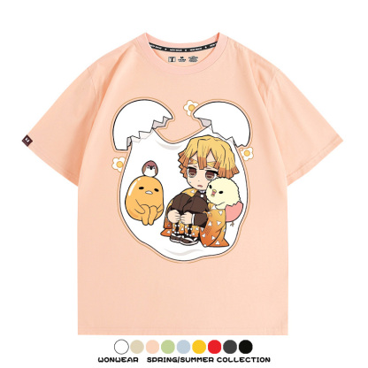 鬼滅之刃聯名三麗鷗 親子情侶裝寬鬆短袖T