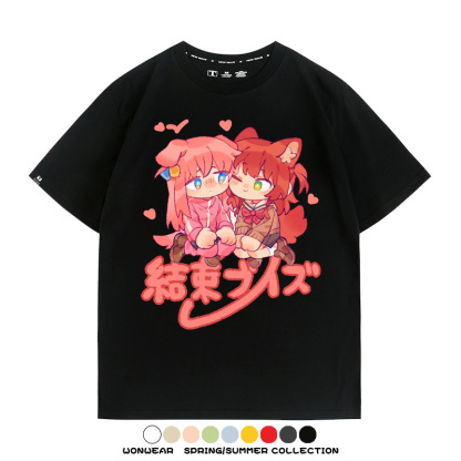 Q版孤獨搖滾後藤一里 親子情侶裝寬鬆短袖T