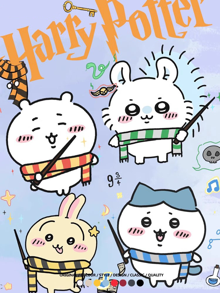 Chiikawa聯動哈利波特 親子情侶裝寬鬆短袖T