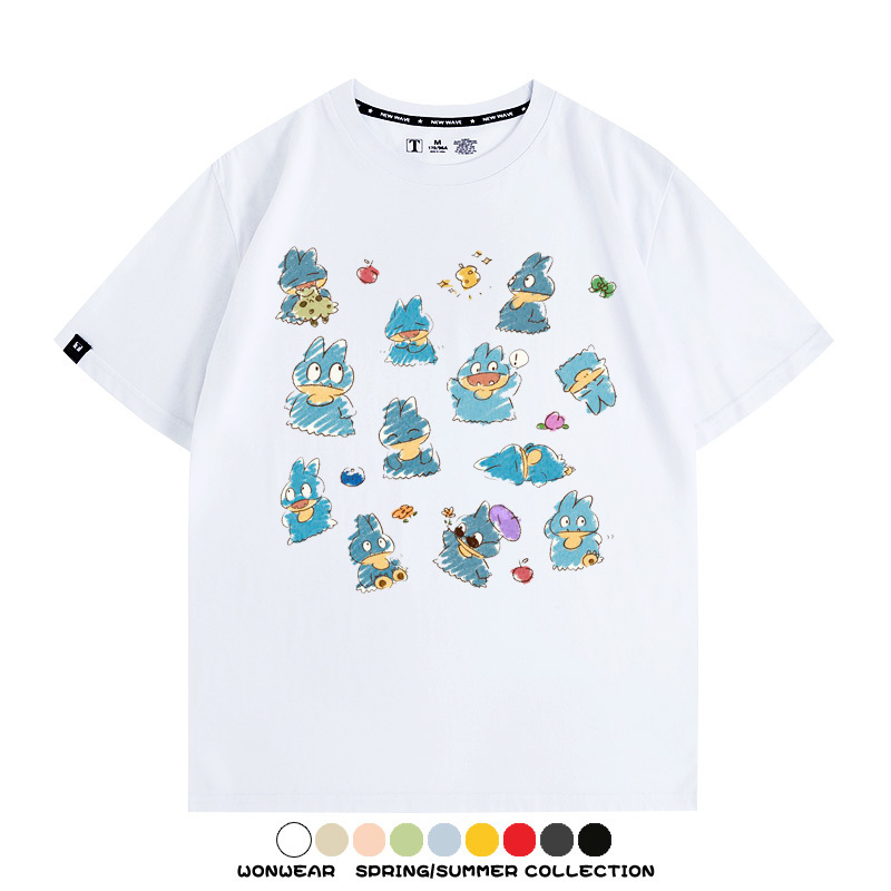 精靈寶可夢小卡比獸任天堂遊戲周邊情侶短袖T恤純棉上衣寬鬆百搭