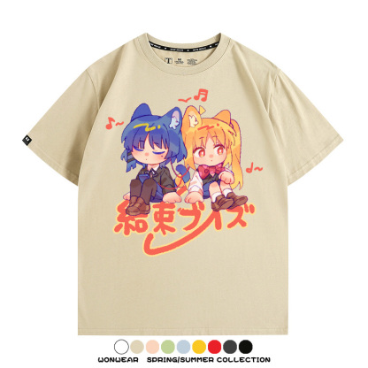 Q版孤獨搖滾後藤一里 親子情侶裝寬鬆短袖T