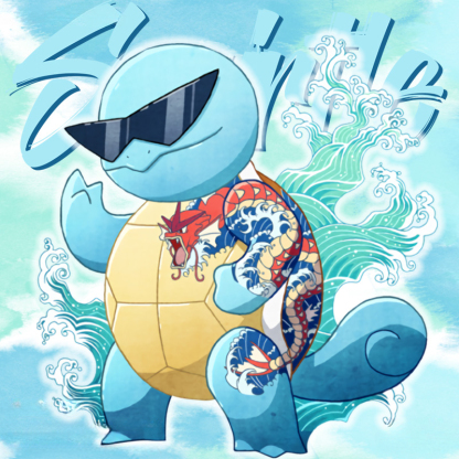 精靈寶可夢傑尼龜 親子情侶裝寬鬆短袖T