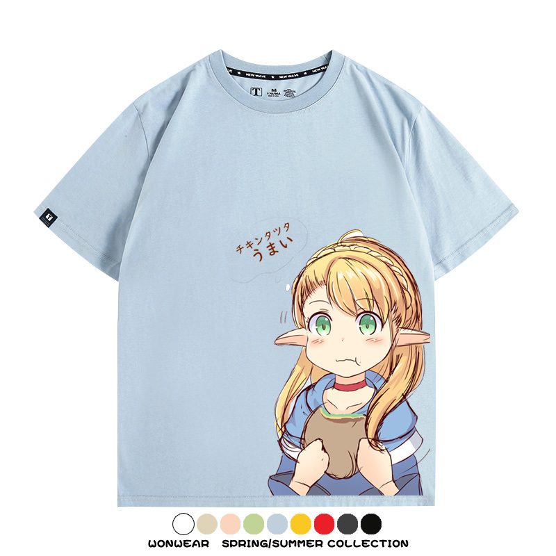 迷宮飯精靈瑪露希爾 親子情侶裝寬鬆短袖T