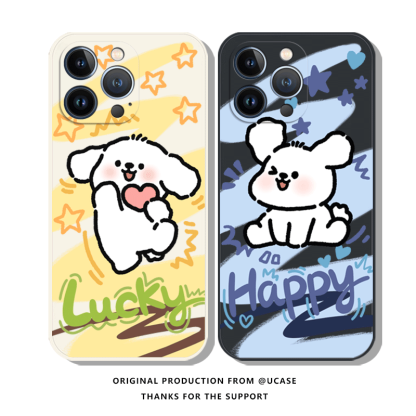 蘋果 系列線條小狗硅膠防摔軟殼