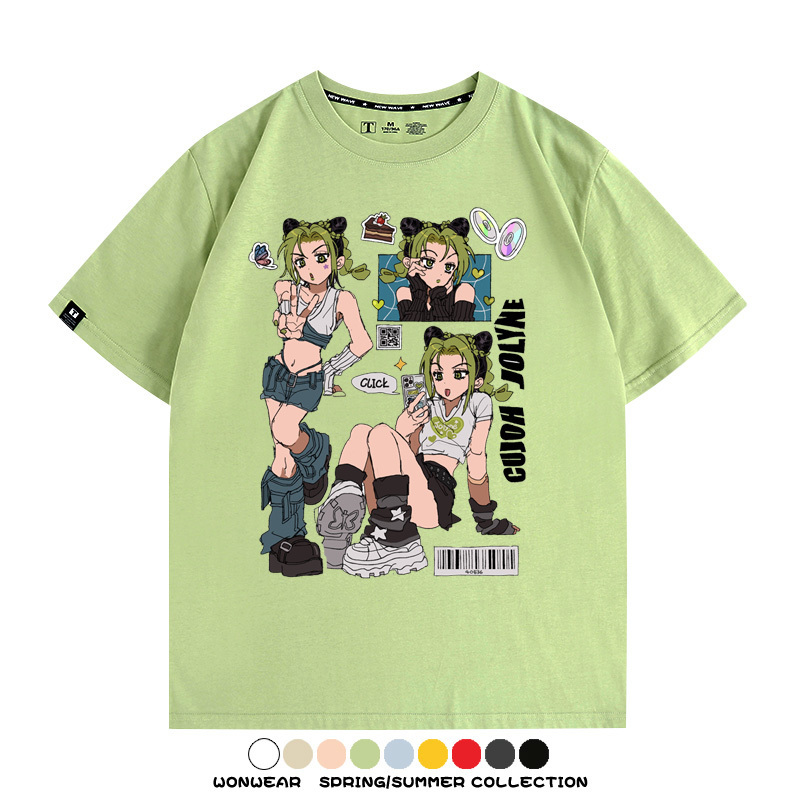 JOJO的奇妙冒險石之海動漫空條徐倫卡通周邊聯名短袖夏男純棉T恤