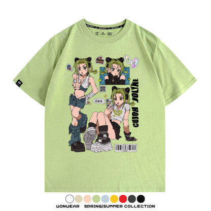 JOJO的奇妙冒險石之海動漫空條徐倫卡通周邊聯名短袖夏男純棉T恤