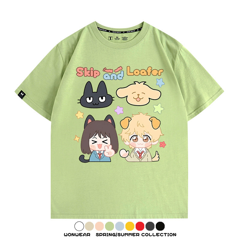 躍動青春卡通周邊 親子情侶裝寬鬆短袖T