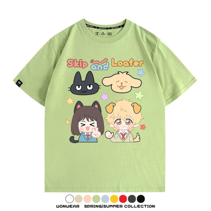 躍動青春卡通周邊 親子情侶裝寬鬆短袖T