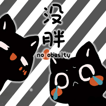 趣味黑貓咪我沒胖 親子情侶裝寬鬆短袖T