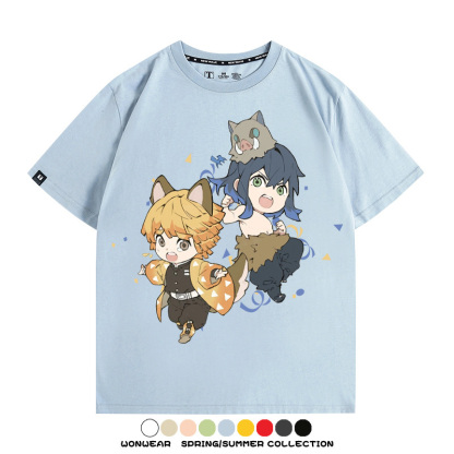 鬼滅之刃動漫周邊聯名  親子情侶裝寬鬆短袖T