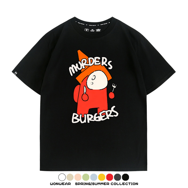 孤獨搖滾動漫山田涼同款卡通印花短袖二次元周邊T恤夏季純棉百搭