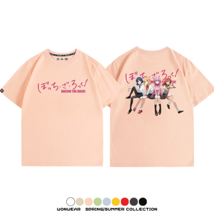 孤獨搖滾後藤一里小波奇周邊聯名 親子情侶裝寬鬆短袖T