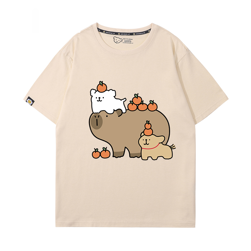 卡皮巴拉 2024親子情侶男女同款 T恤