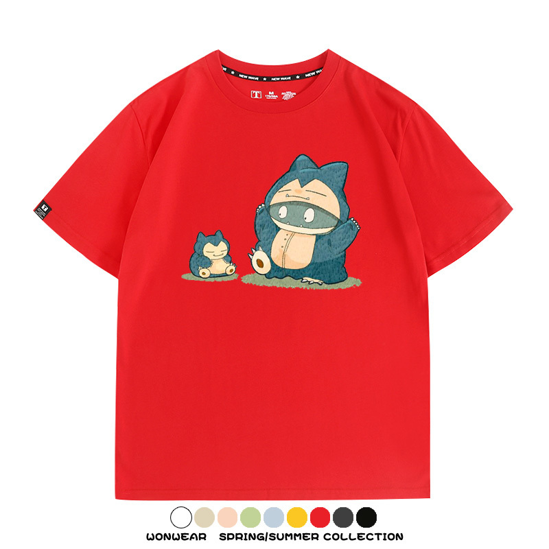 精靈寶可夢小卡比獸任天堂遊戲周邊情侶短袖T恤純棉上衣寬鬆百搭