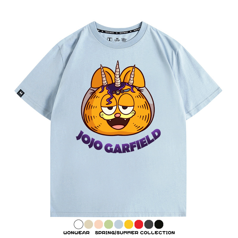 加菲貓聯名JOJO的奇妙冒險周邊短袖T恤